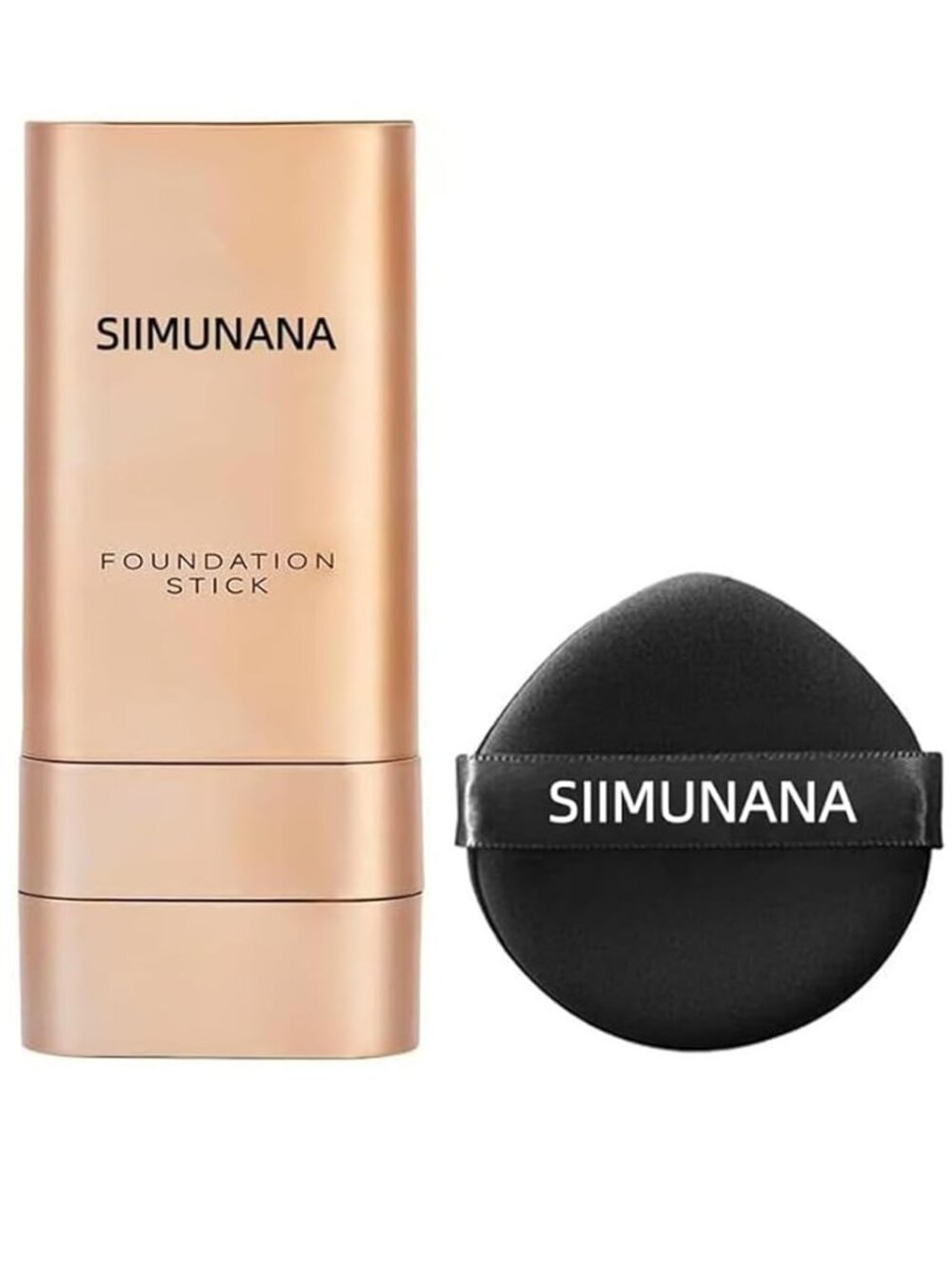 Korean Rose Gold Foundation Stick with Black Blending Puff
